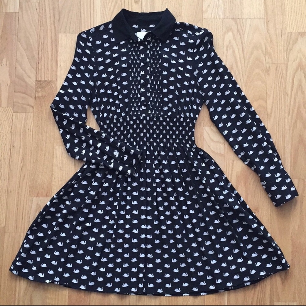 Brand new Black Swan print Dress—Kate Spade